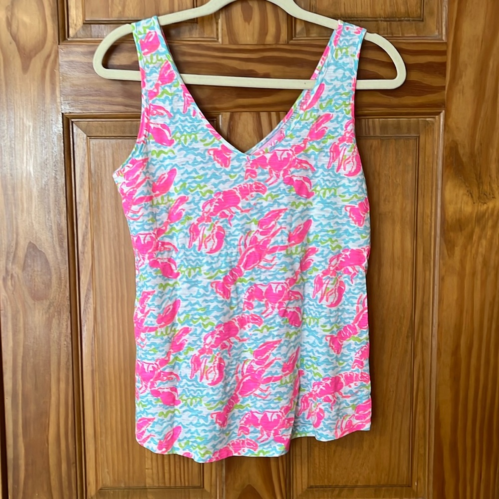 Lilly Pulitzer Lobster V Neck Tank Size XS
